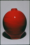 red porcelain vase
