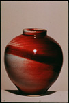 red porcelain vase